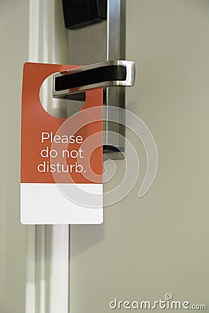 Do Not Disturb Hotel Sign Stock Photo