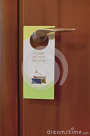 Do Not Disturb Note Stock Photo