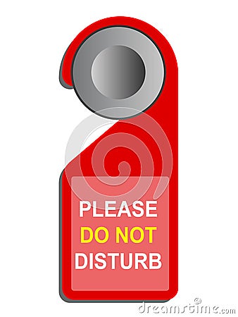 'do not disturb' sign Vector Illustration