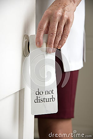 Do not disturb sign Stock Photo