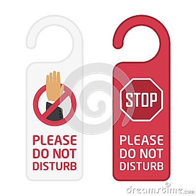 Do not disturb sign. Vector Illustration
