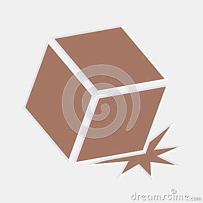 Do Not Drop. Fragile Items. Packaging Symbol. Sign and Label Indicating That Items Must Be Handled Carefully. No Drops Vector Vector Illustration
