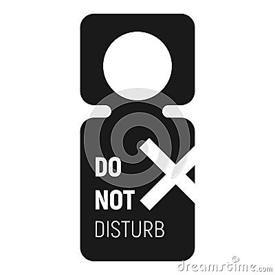 Do not enter door tag icon, simple style Vector Illustration