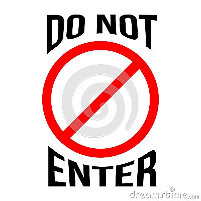 Do not enter sign. Restriction icon Stock Photo