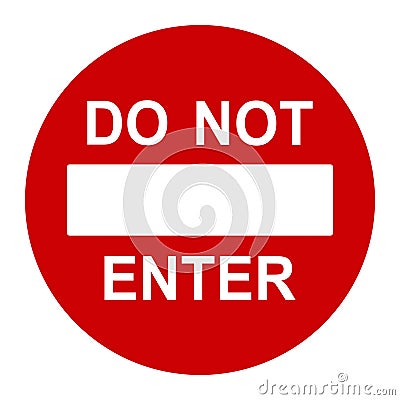 Do not enter vector sign for apps and webdesign Vector Illustration