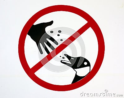 Do Not Feed Ducks Sign Stock Photo