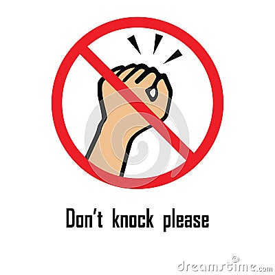 Do not knock vector sign Vector Illustration