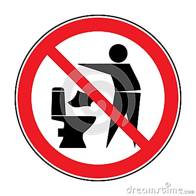 Do not litter in toilet icon 1 Vector Illustration