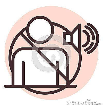 Do not make noise, icon Vector Illustration
