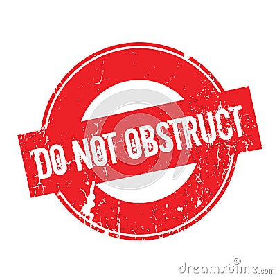 Do Not Obstruct rubber stamp Vector Illustration