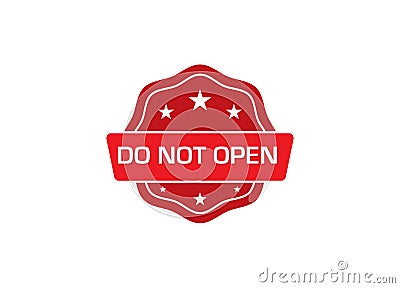 Do not open stamp, do not open rubber stamp, Vector Illustration