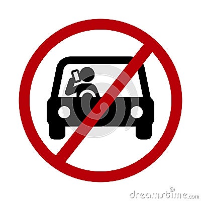 Do not phone while driving Vector Illustration