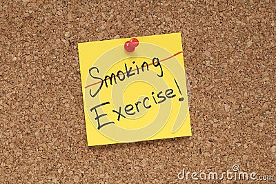 Do not smoke exercise Stock Photo