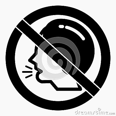 Do not speak icon Vector Illustration