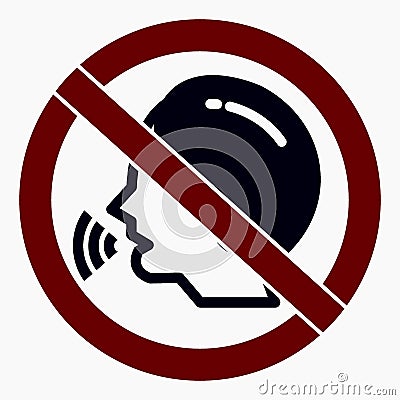 Do not speak icon Vector Illustration