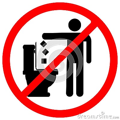 do not throw rubbish in the toilet Stock Photo