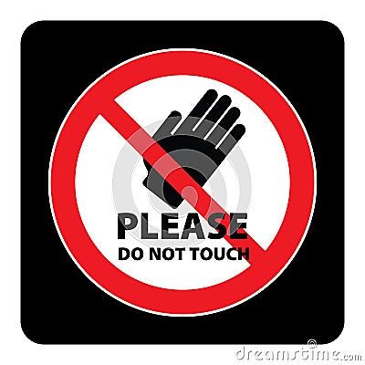 Do not touch icon Vector Illustration