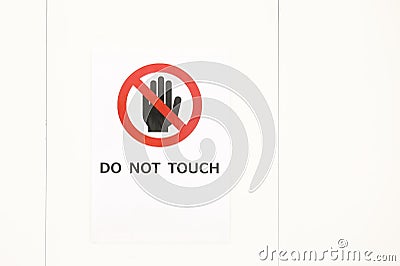 Do not touch sign Stock Photo