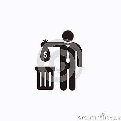 Do Not Waste Money Illustration Design Template Vector Vector Illustration