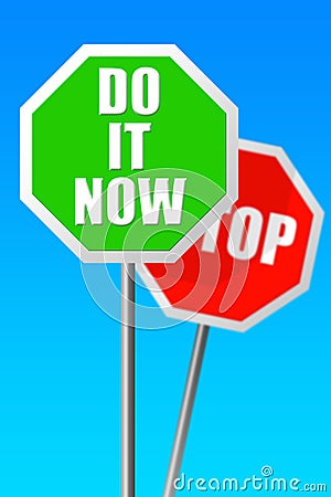 Do it now Stock Photo