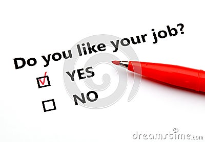 Do you like your job? Stock Photo