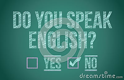 Do you speak english Cartoon Illustration