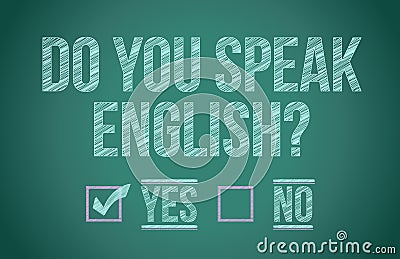 Do you speak english Cartoon Illustration