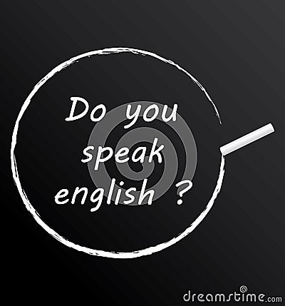 Do you speak english ? Vector Illustration