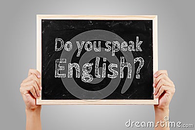 Do you speak English Language Concept Stock Photo