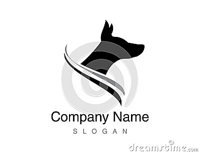 Doberman logo Stock Photo