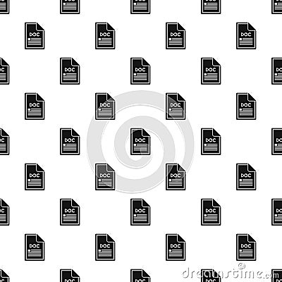 DOC file pattern, simple style Vector Illustration