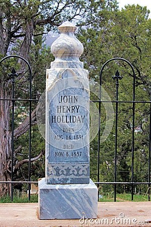 Doc Holliday Headstone Editorial Stock Photo