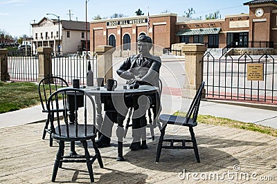 Doc Holliday scuplture in Dodge City KS Editorial Stock Photo