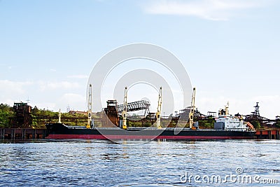 Dock for cargo ships Editorial Stock Photo