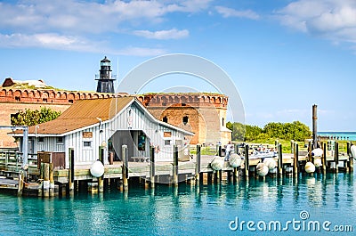 Dock - Dry Tortugas National Park Editorial Stock Photo