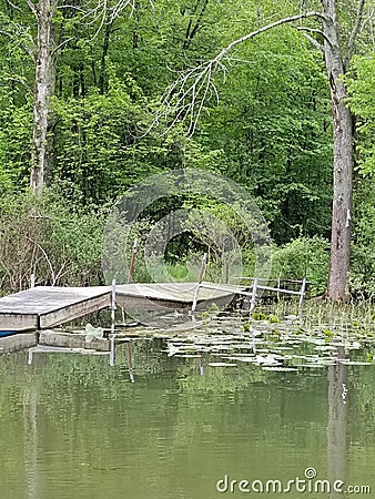 dock at lake Stock Photo