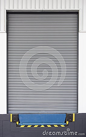 Dock leveler and shutter door Stock Photo