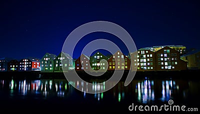 Docks by the river Stock Photo