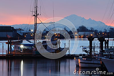 Dockside Morning Steveston Stock Photo