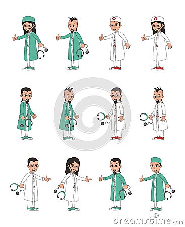 Doctor artoon character Vector Illustration