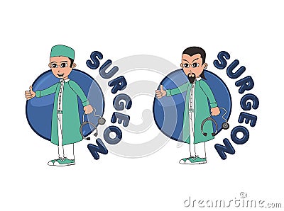 doctor cartoon character Vector Illustration