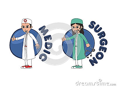 doctor cartoon character Vector Illustration