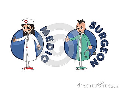 doctor cartoon character Vector Illustration