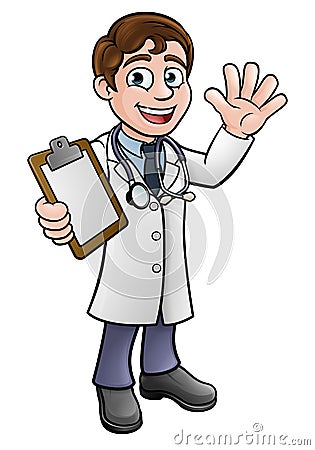 Doctor Cartoon Character Vector Illustration