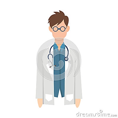 Doctor clipart. Doctor vector clipart. Doctor isolated clipart Vector Illustration