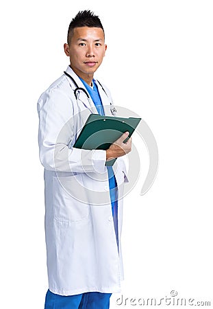 Doctor with clipboard Stock Photo