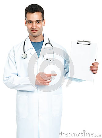 Doctor with a clipboard Stock Photo