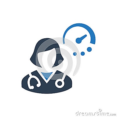 Doctor on Duty Icon Vector Illustration