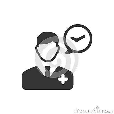 Doctor on Duty Icon Vector Illustration