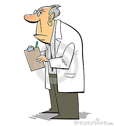 Doctor giving exam or test results Vector Illustration